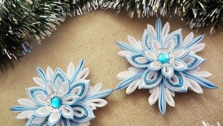Kanzashi vločka dělat nápady