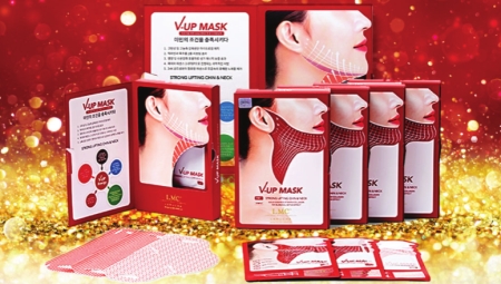 Effective V-UP mask for emergency lifting of the face contour and from the second chin of the brand Lamucha