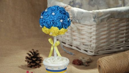 How to make topiary using the kanzashi technique?