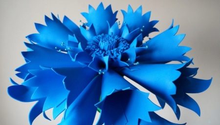 How to make cornflowers from foamiran?