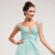 Mint color evening dress