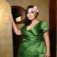 Green evening dress for overweight