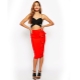 Red pencil skirt