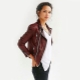 Brown leather jacket