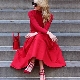 What to wear a red dress with?