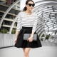 Cross pleated skirts
