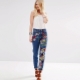 Embroidered Jeans