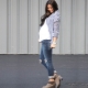 Maternity ripped jeans