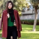 Burgundy coat