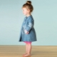 Denim coat for girls