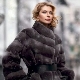 Gray mink coat