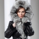 Sheepskin coat with the silver fox