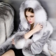 Short fur coats with a hood