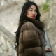 Mink coat with sable