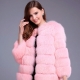 Pink fur coat