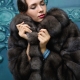 Ermine fur coat