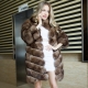 Sable fox fur coat