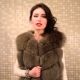 Fur coat from a cross fox