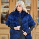 Blue fur coat