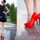 Red shoes and a black dress