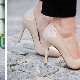 Shoes in beige and flesh colors