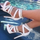 White platform sandals