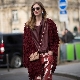 The combination of burgundy in clothes