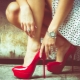 Red patent leather shoes