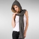 Knitted scarf hood