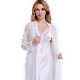 White silk bathrobe