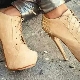 Beige ankle boots