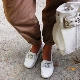 Women's white loafers