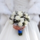 Bridal bouquet of white roses: choice and design options