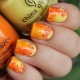 Spectacular yellow-orange manicure
