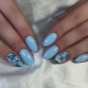 Blue manicure: stylish design and fashion trends