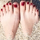 Burgundy Pedicure Design Ideas