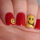 Ideas for a beautiful design of nails with emoticons