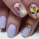 Ideas of unusual design of manicure with a fox.