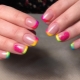Ideas for designing a color jacket on short nails