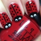 How to make a beautiful manicure with a ladybug on nails?