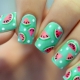 How to make a stylish manicure with a picture of a watermelon?