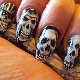 Beautiful design options for manicure with skulls.