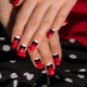 Red-black manicure - the embodiment of brightness and elegance