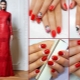 Manicure under a red dress: options and design choices