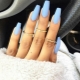 Matte blue manicure - elegance and simplicity