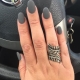 Matte gray manicure: style and simplicity