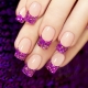 Original manicure design ideas in pale purple