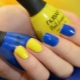 Options for blue and yellow manicure