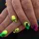 Original neon manicure design.