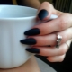 Sharp black nails: fashion options and original ideas